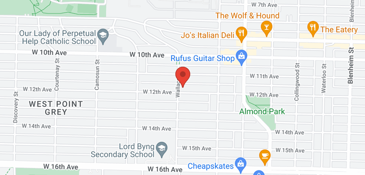 map of 3893 W 12TH AVENUE